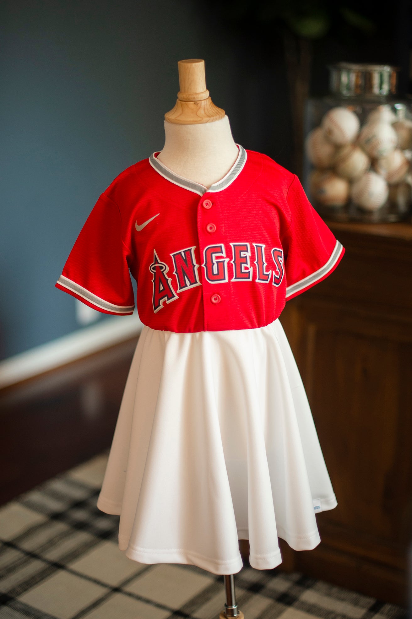 Los Angeles Fan Dress (white) - Girls